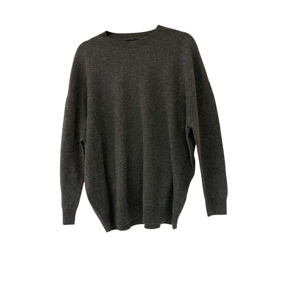 Massimo Dutti mens Oversized Sweater Small Gray Wool cashmere 5671/638 NWT